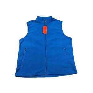 33,000ft Men's Fleece Lightweight Golf Vest Outerwear Pockets Full Zip High Tech